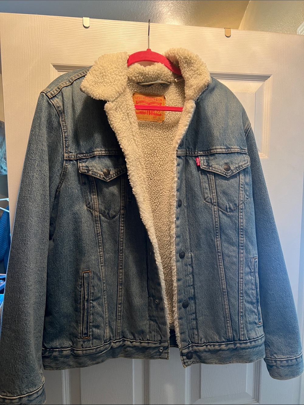 Levi's Light Blue Sherpa Denim Jacket